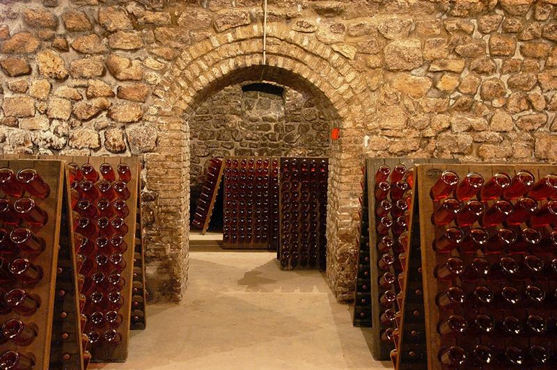 Champagne kelder met pupiter