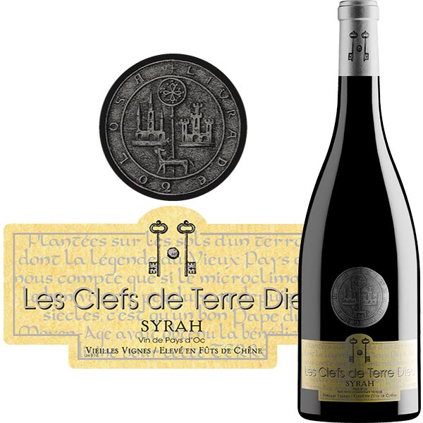 Clefs de Terre Dieu, IGP Pays d'Oc, Syrah Vieilles Vignes, élevé en fût