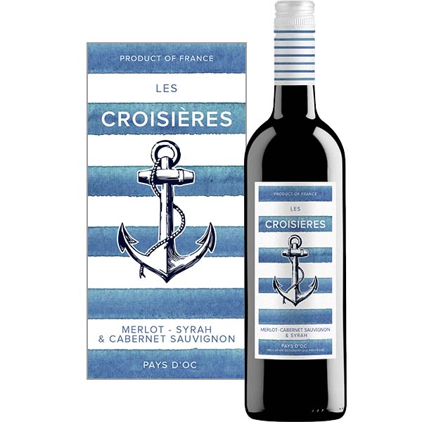 Les Croisières Rouge, IGP Pays d'Oc, Merlot, Syrah & Cabernet Sauvignon