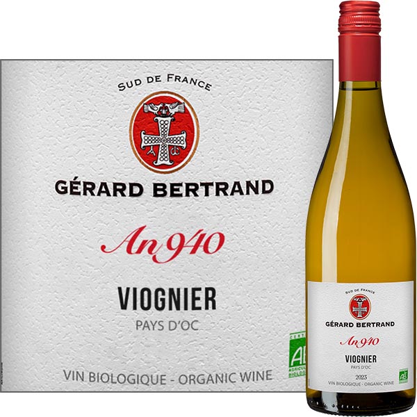 Héritage Viognier, IGP d’Oc Bio "An 940"  Gérard Bertrand