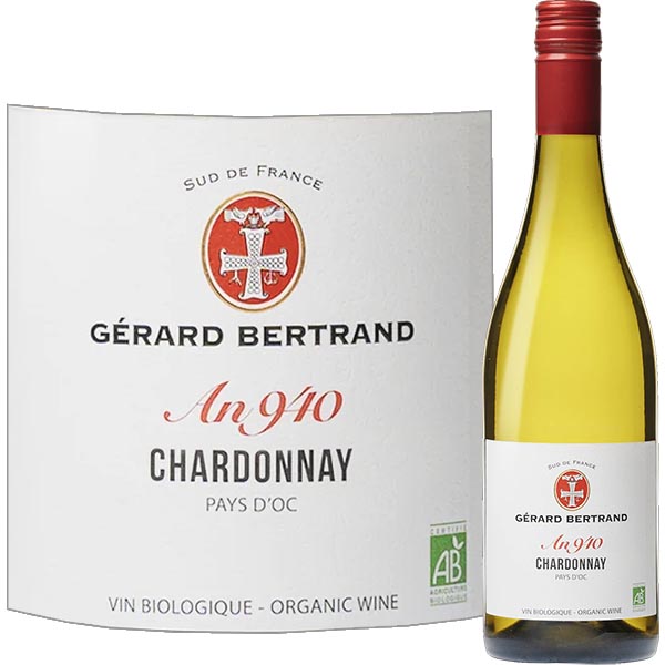 Héritage Chardonnay, IGP d'Oc BIO, an 940, Gérard Bertrand