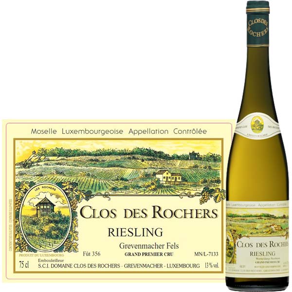 Riesling, Clos des Rochers, Grevenmacher Fels, Moselle Luxembourgeoise, Grand Premier Cru