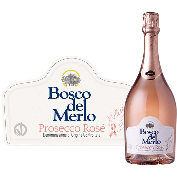 Bosco del Merlo, Prosecco Brut Rosé Millesimato          .